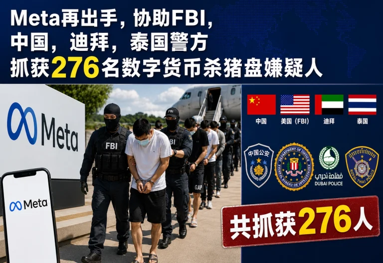 多国警方跨国捣毁9个“杀猪盘”园区，Meta协助抓获276人