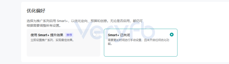 TikTok Smart+优化偏好设置截图